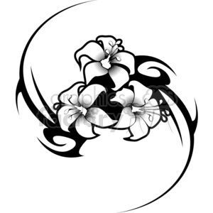  Tattoo Designs Free on Hibiscus Flower Tattoo Tribal Design