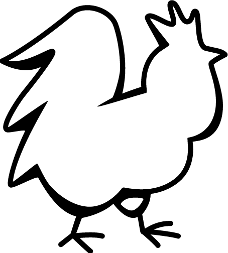 cartoon chicken outline