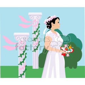 RoyaltyFree wedding bride dress001 clip art images illustrations and 