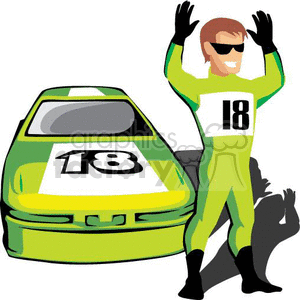 Nascar Auto Racing Free Clipart on Royalty Free Nascar Race Car And Driver Clip Art Image  Picture Art