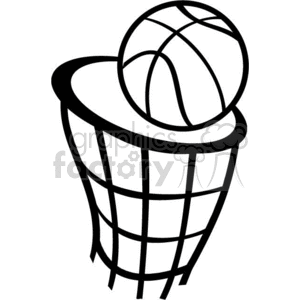 Basketball Net Clipart Black And White