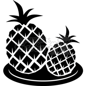 Free Vector Fruits on Vector Clip Art Vinyl Ready Cutter Black White Pineapple Pineapples