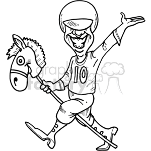 Royalty-free clipart picture of a Horse jockey. This image you download is
