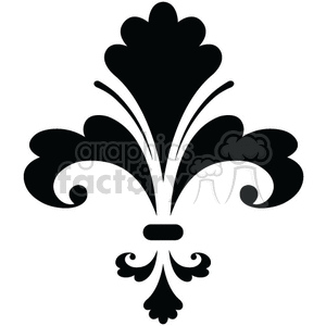 Royalty-Free Black Fleur de lis 377000 vector clip art image - EPS