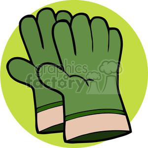 Gardening Gloves on Green Gardening Gloves
