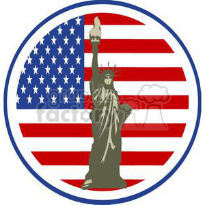 Royalty Free on Royalty Free 2385 Royalty Free State Of Liberty In Usa Flag Clip Art