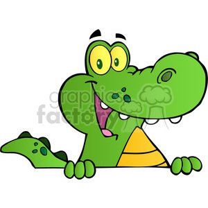 ... -Aligator-Or-Crocodile-Jumping Clip Art Image, Picture Art # 384049