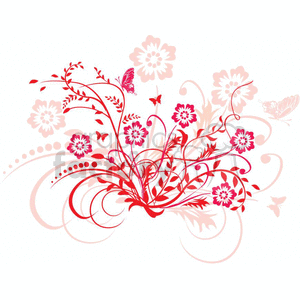 Graphic on Floral Swirl Design Graphic