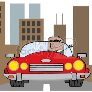 Backgrounds on This Royalty Free Clipart Picture Of A Business Man Riding In A Red