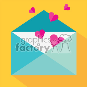Royalty Free Love Letter Envelope With Hearts Vector Icon Art