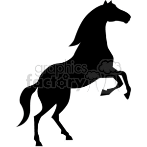 Royalty-free clipart picture of a Wild Horse. This image you download is