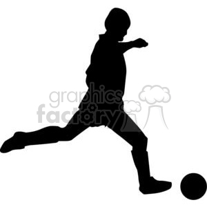 Silhouette Clip  on Silhouette Of Soccer Ball Player Clip Art Image  Picture Art   379731