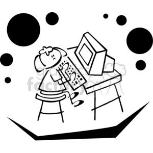 Computer Outline Clipart