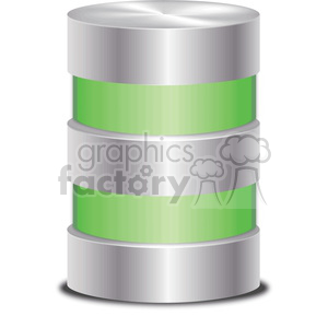 Royalty-free clipart picture of a vector database icon holding data