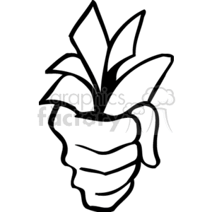 Black and white hand holding a bunch of money. Royalty-free clipart picture