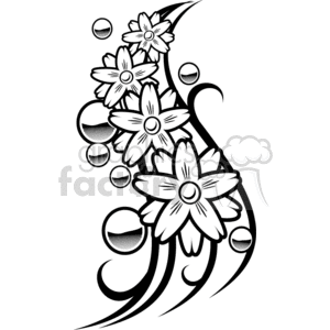 Flower Tattoos on Flower Balls Tattoo Design