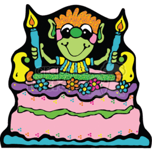 Fish Birthday Cakes on Birthday Clip Art  Pictures  Vector Clipart  Royalty Free Images   12