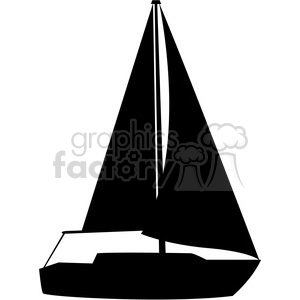 Sailboat Clipart Silhouette sailboat silhouette open sails 394841 