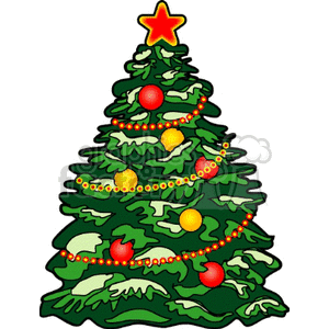  Decorated Christmas tree 