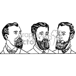 mens beard styles 1900 vector clipart #402532 at Graphics Factory.