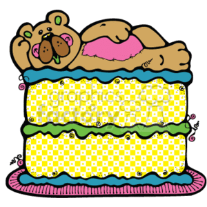 Fish Birthday Cake on Royalty Free Cartoon Cake With One Candle Clip Art Image  Picture Art