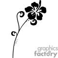 black and white hibiscus flower design